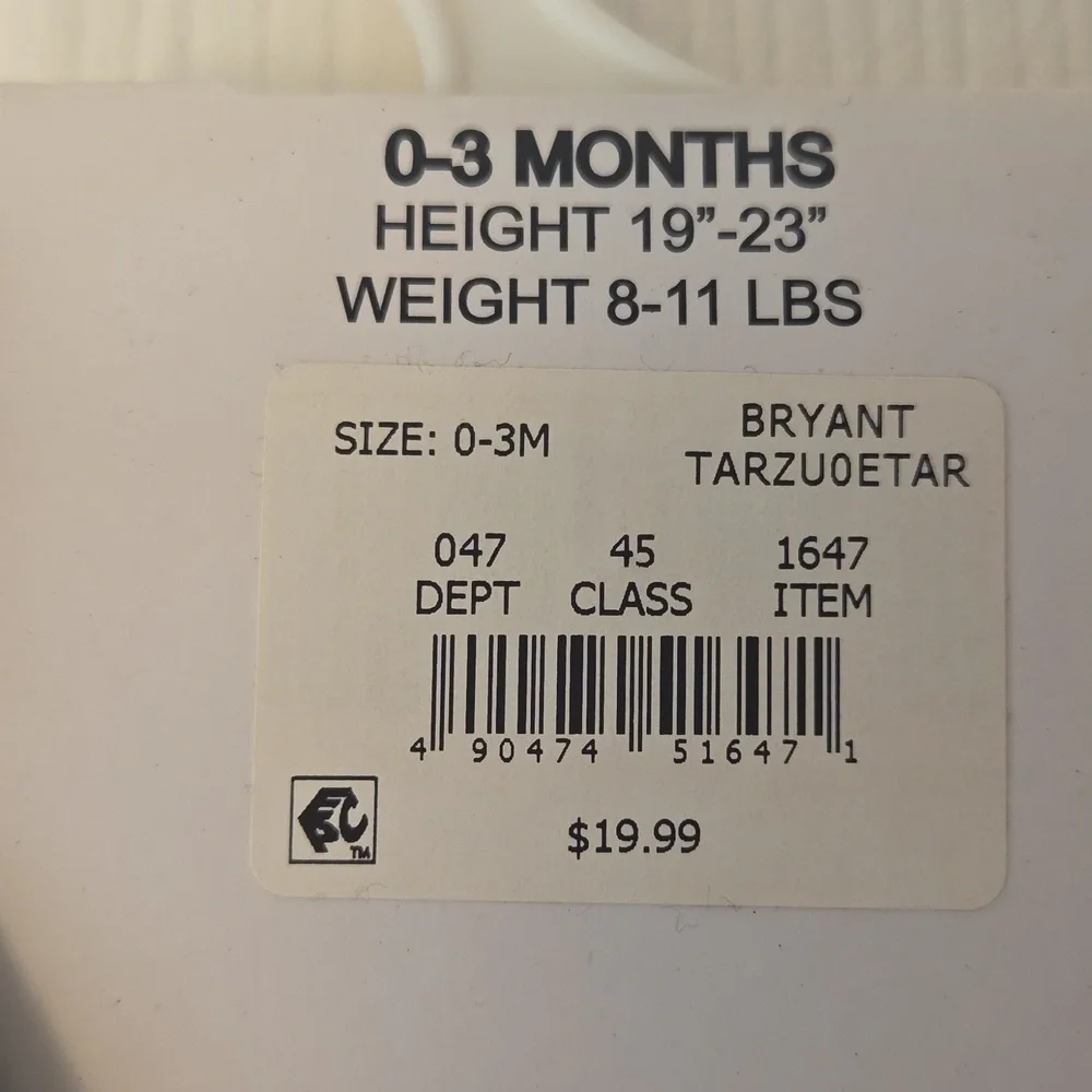 NCAA Bryant University Baby 0-3M, 6-9M Bodysuits 3pc 100% Cotton Bryant Bulldogs